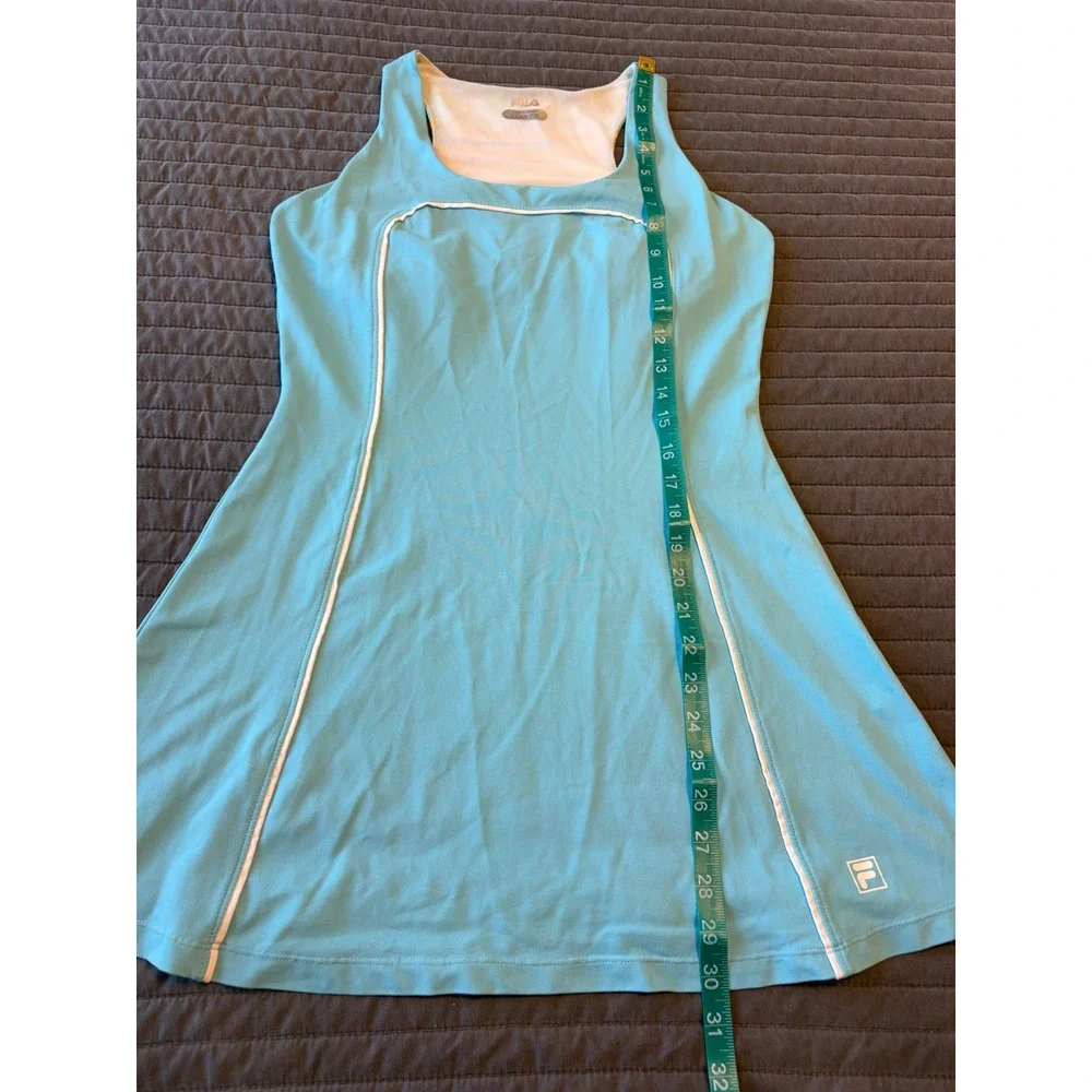 Fila Womens Light Blue Tennis Dress Racerback Built-in Size S Sporty Athletic - Picture 7 of 9